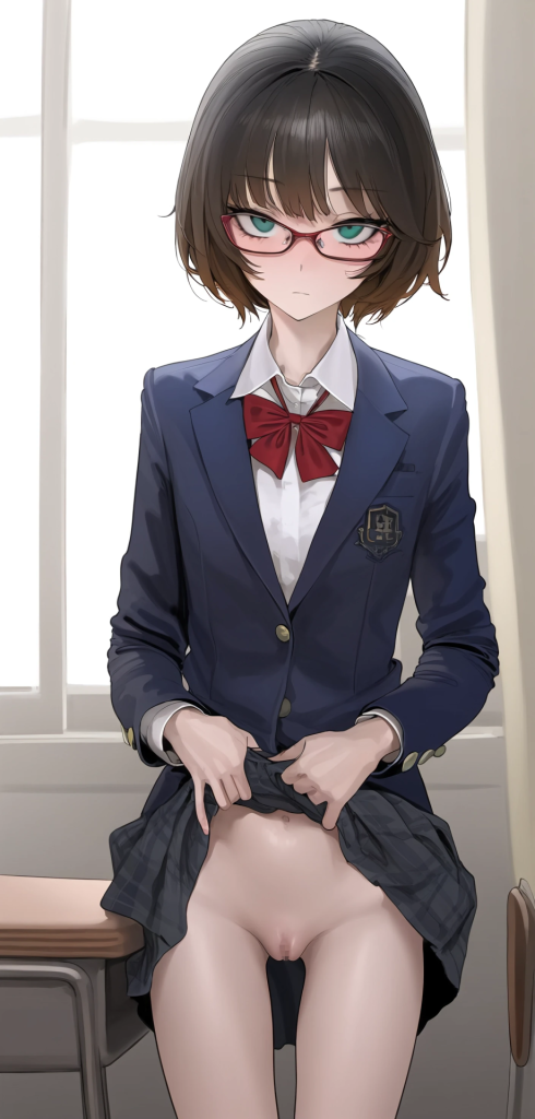 【二次エロ】学級委員長におま●こ見せてもらうエロ画像 4枚目