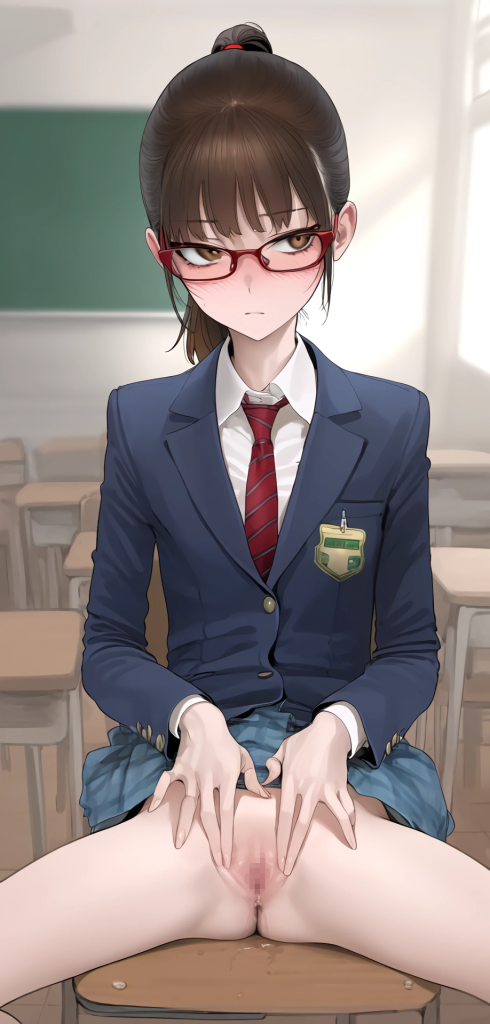 【二次エロ】学級委員長におま●こ見せてもらうエロ画像 14枚目