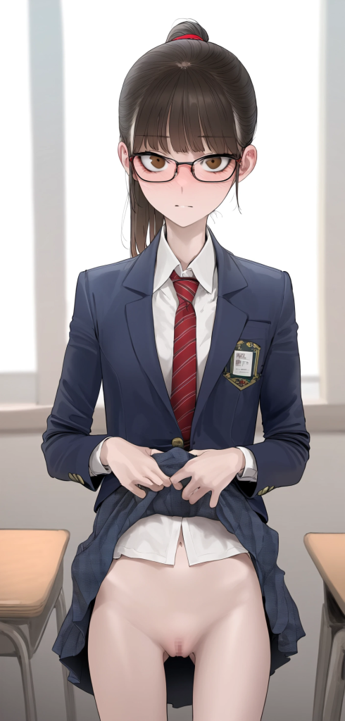 【二次エロ】学級委員長におま●こ見せてもらうエロ画像 8枚目