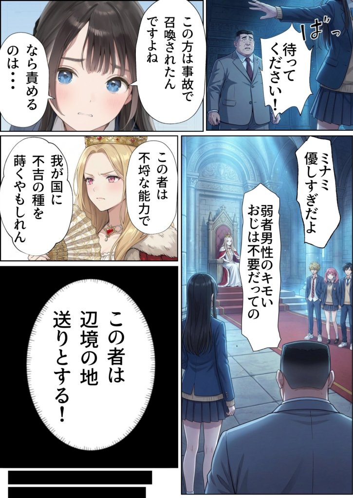 【エロ漫画】追放された種付けおじさん、辺境でハーレム悪徳領主になる