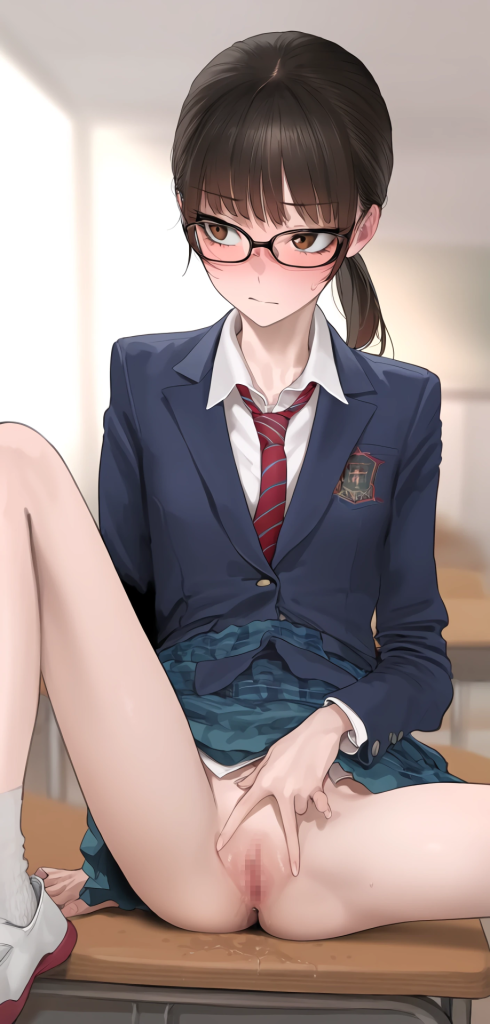 【二次エロ】学級委員長におま●こ見せてもらうエロ画像 12枚目