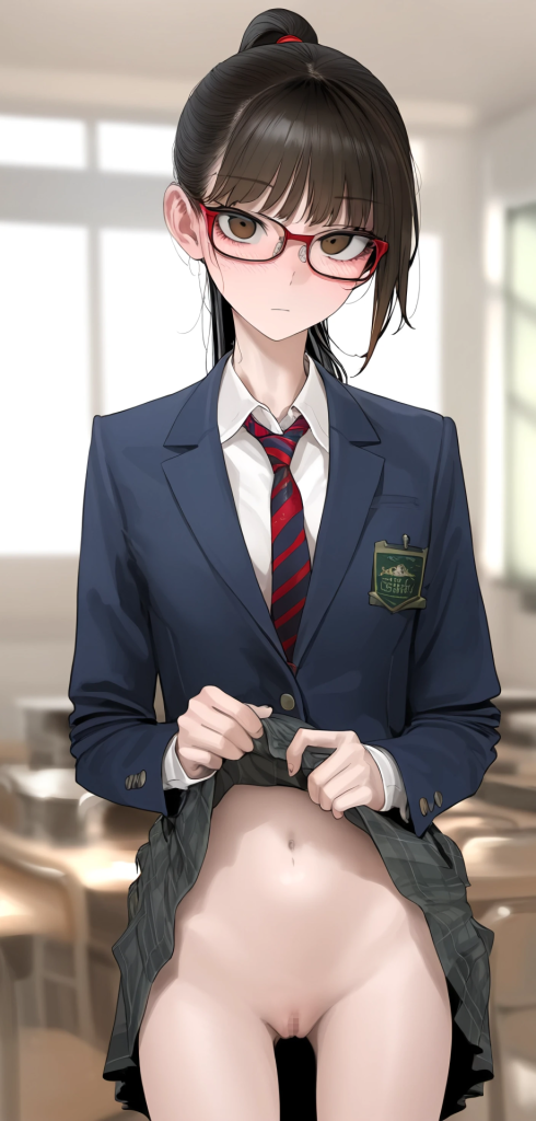 【二次エロ】学級委員長におま●こ見せてもらうエロ画像 6枚目
