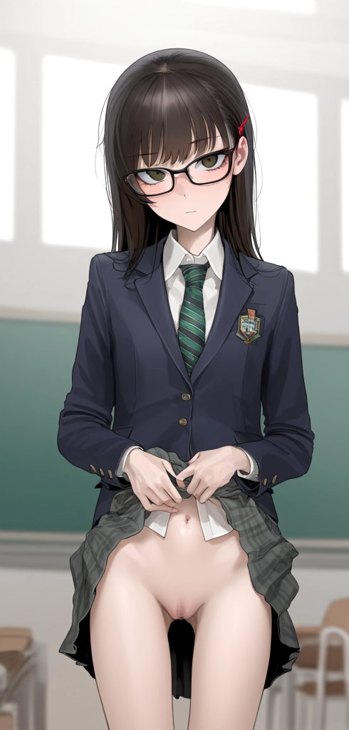【二次エロ】学級委員長におま●こ見せてもらうエロ画像 5枚目