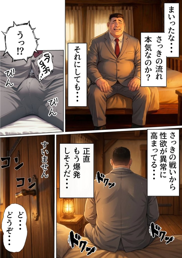 【エロ漫画】追放された種付けおじさん、辺境でハーレム悪徳領主になる