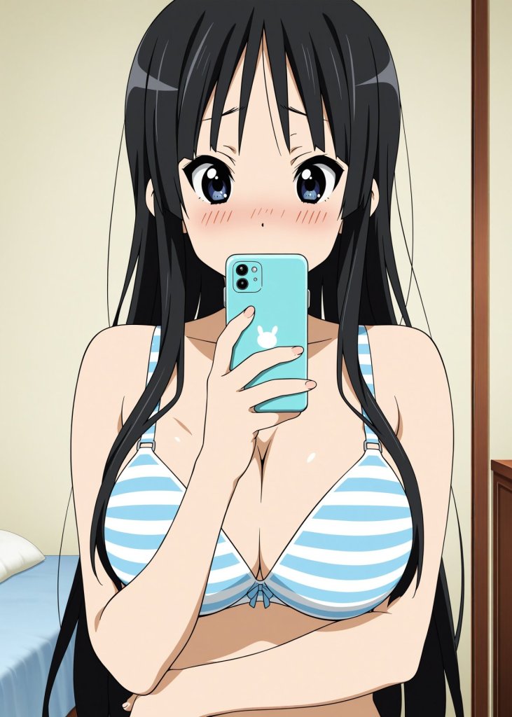 【画像】秋山澪ちゃんのクッソエロい縞パンでシコろう!