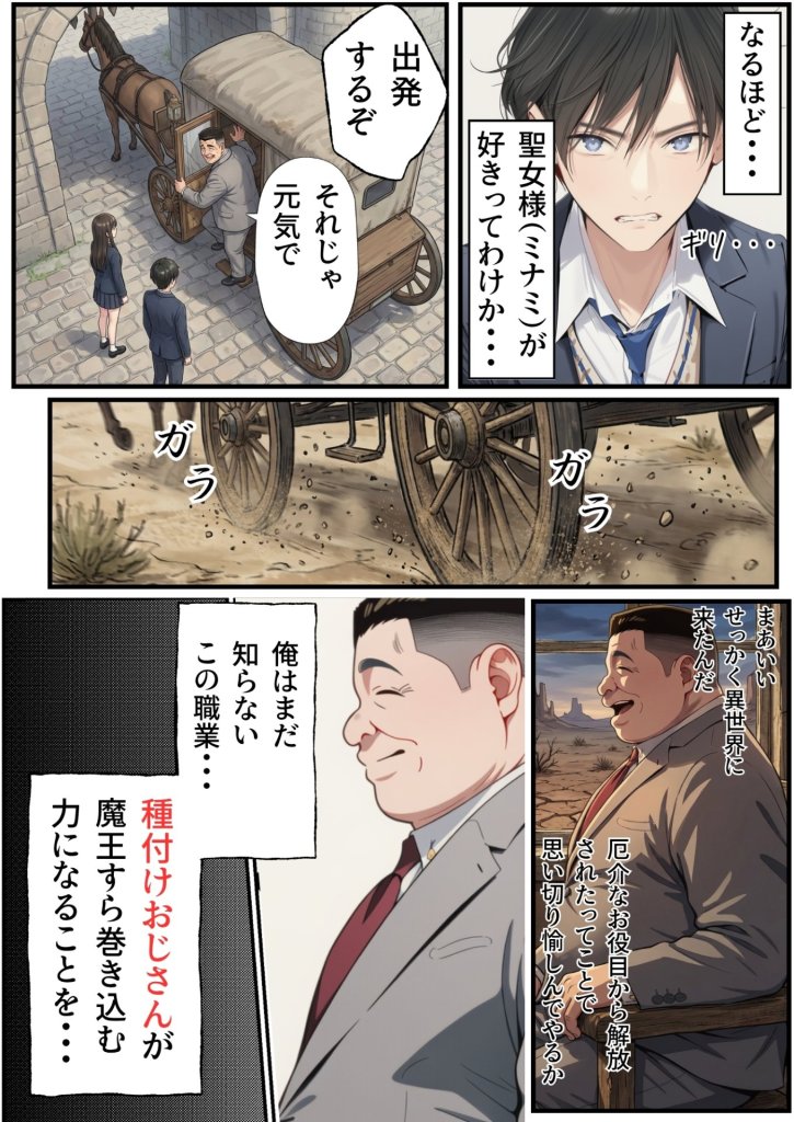 【エロ漫画】追放された種付けおじさん、辺境でハーレム悪徳領主になる