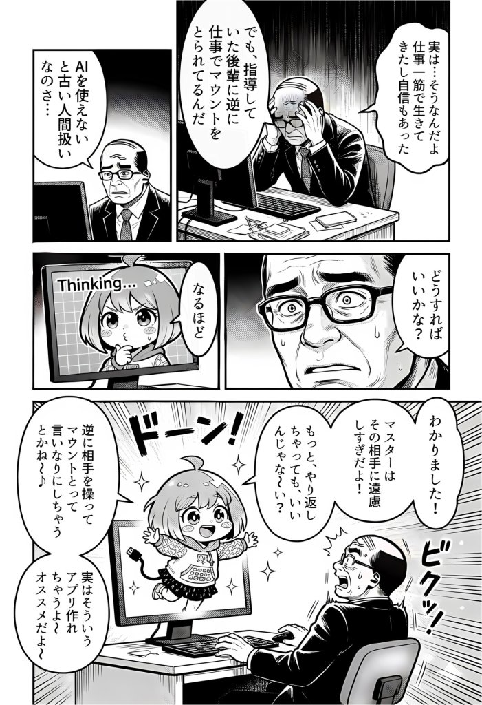 【エロ漫画】23コ下のくせに説教してくる巨乳OLを洗脳アプリで肉便器にする話