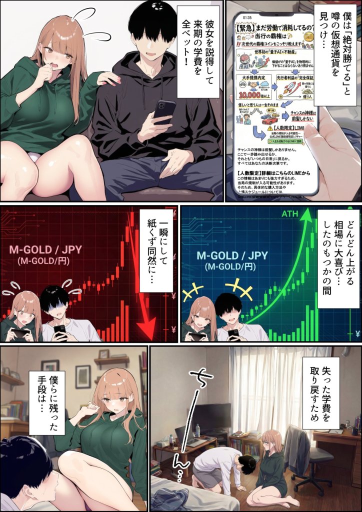 【エロ漫画】自認S実はドMなギャル彼女の疑似NTR動画配信で稼ぎます!(※疑似じゃなかった!?) 3ページ目