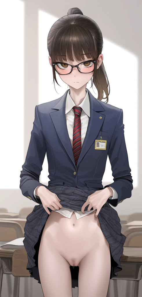 【二次エロ】学級委員長におま●こ見せてもらうエロ画像 7枚目