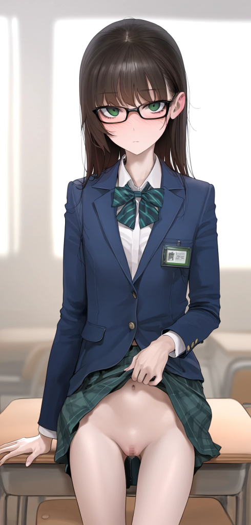 【二次エロ】学級委員長におま●こ見せてもらうエロ画像 3枚目
