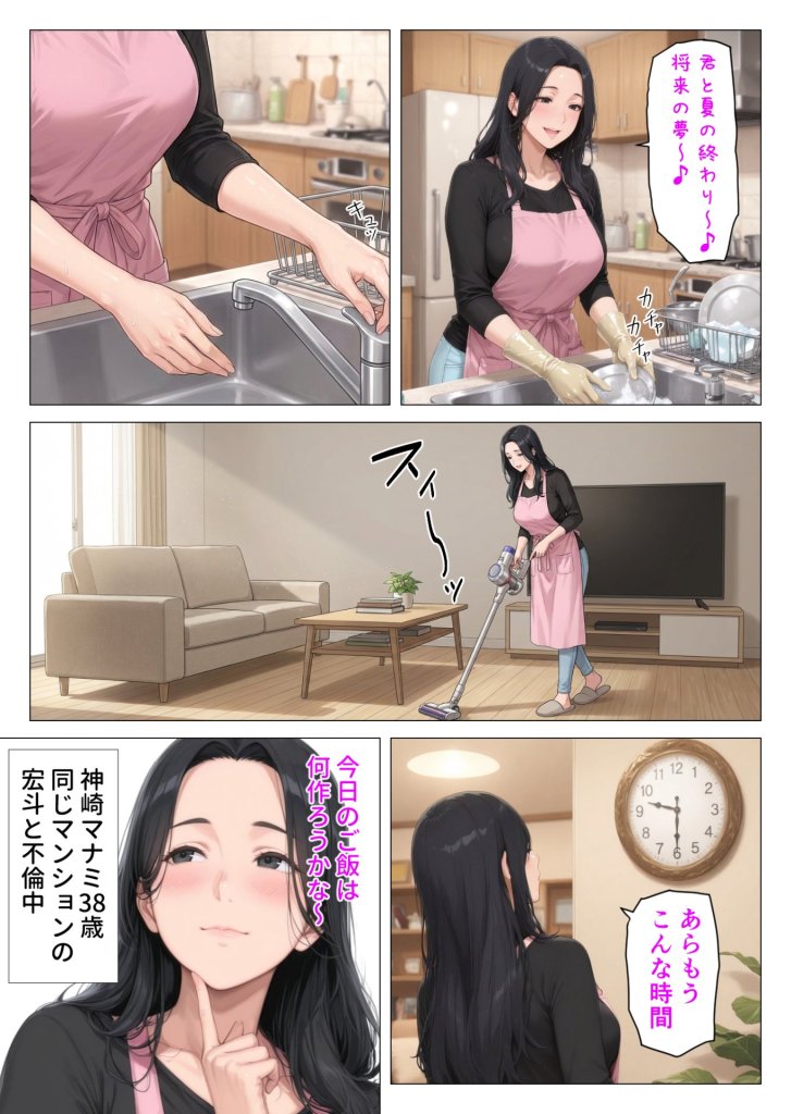 【エロ漫画】昭和マ●コの搾精天国!ブルマ&JKコスの人妻に中出し放題 4ページ目