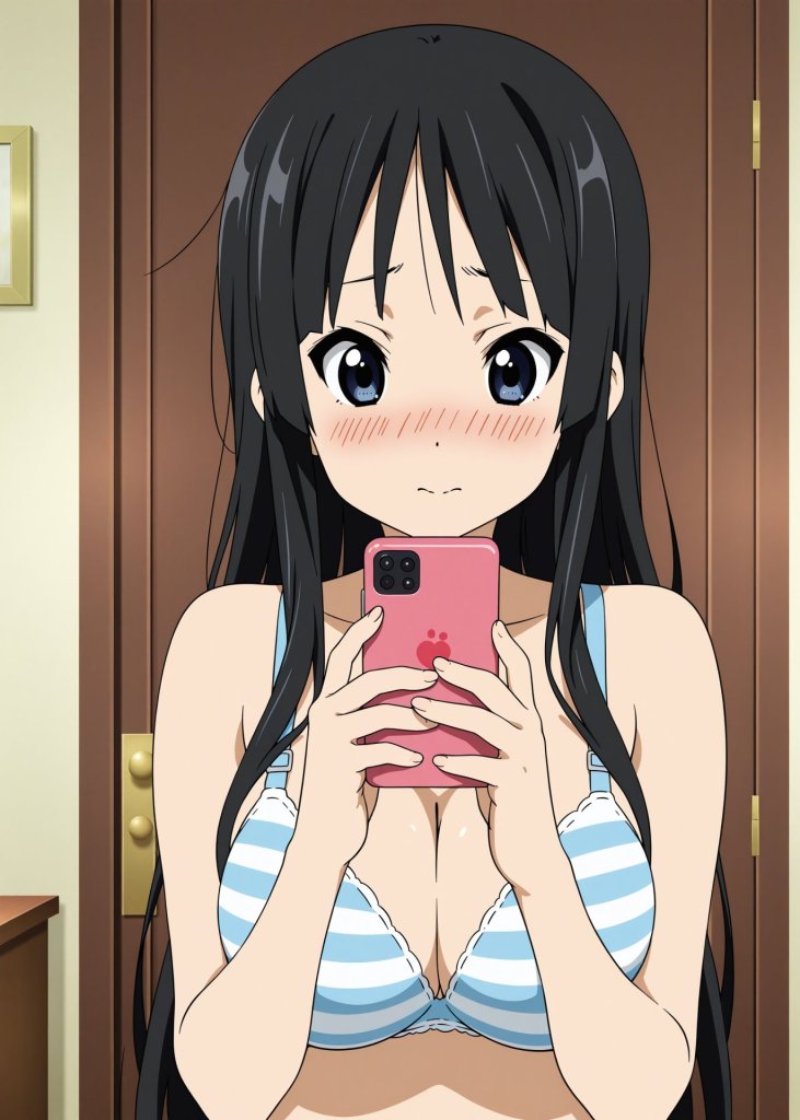 【画像】秋山澪ちゃんのクッソエロい縞パンでシコろう!