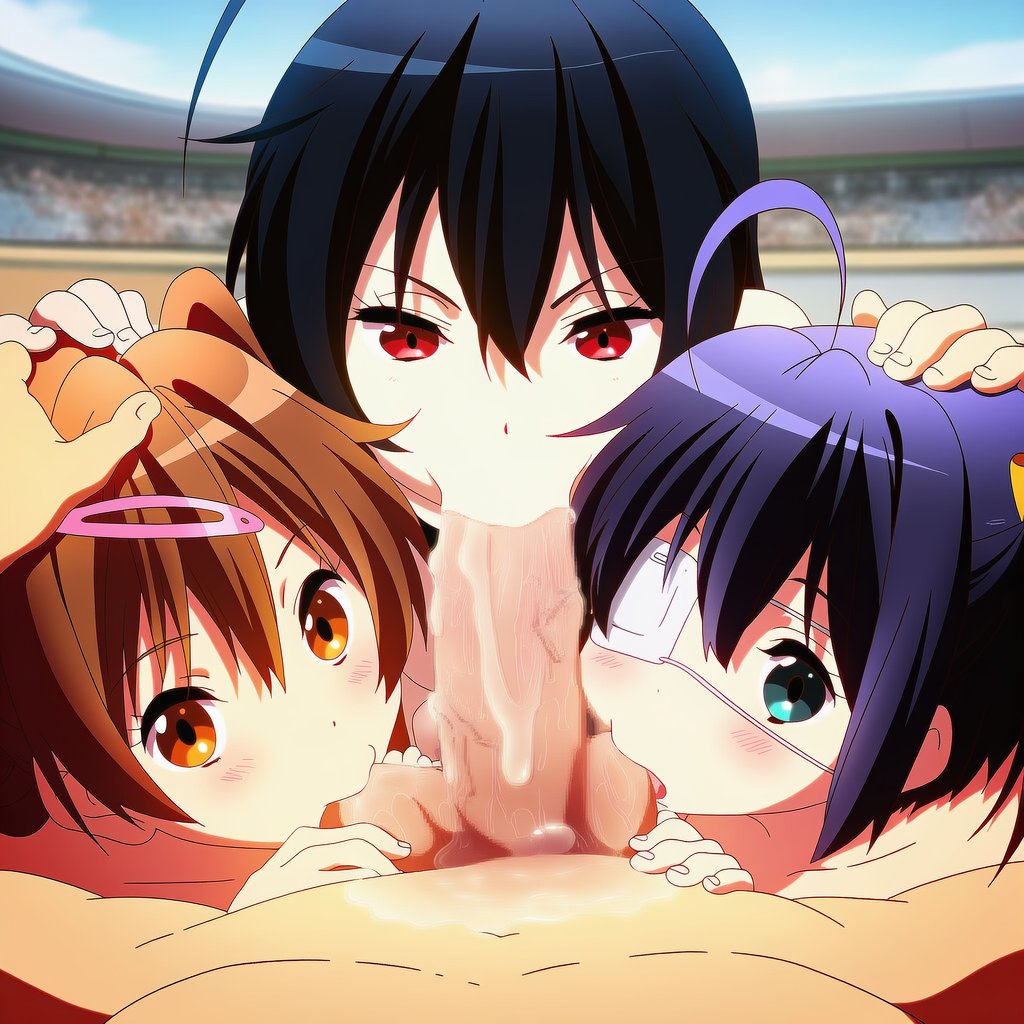 【画像】中二病でも恋がしたい!キャラたちとハーレムエッチするエロ画像 13枚目