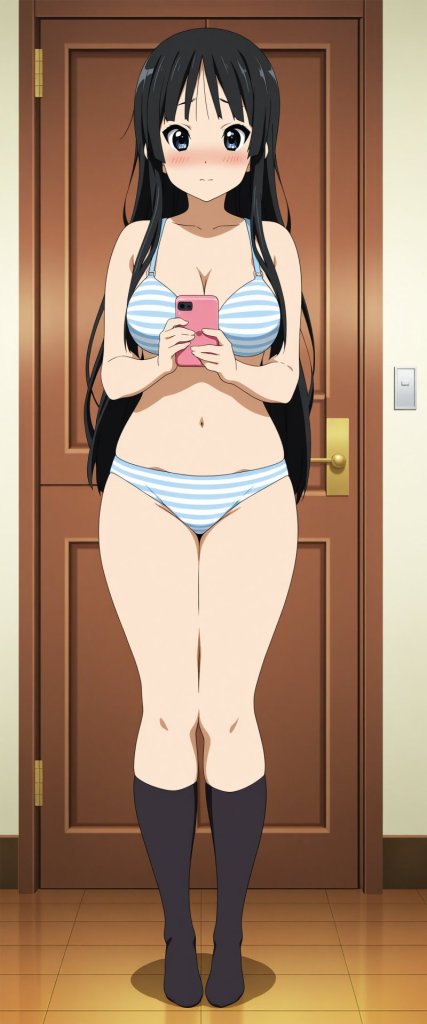 【画像】秋山澪ちゃんのクッソエロい縞パンでシコろう!
