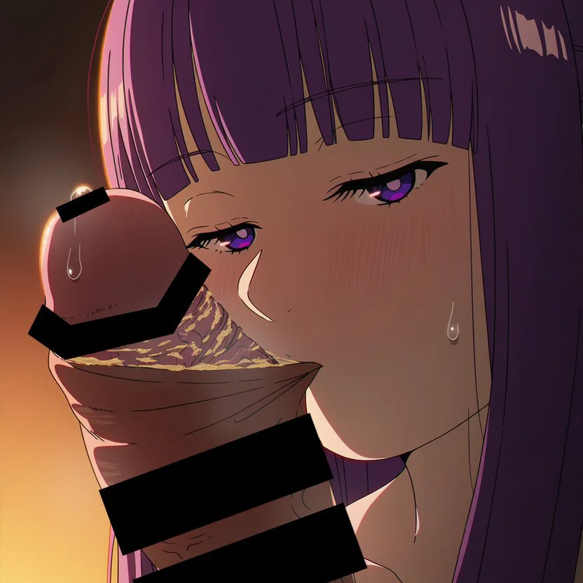 【画像】フェルンにくっさいチンカスお掃除してもらうエロ画像