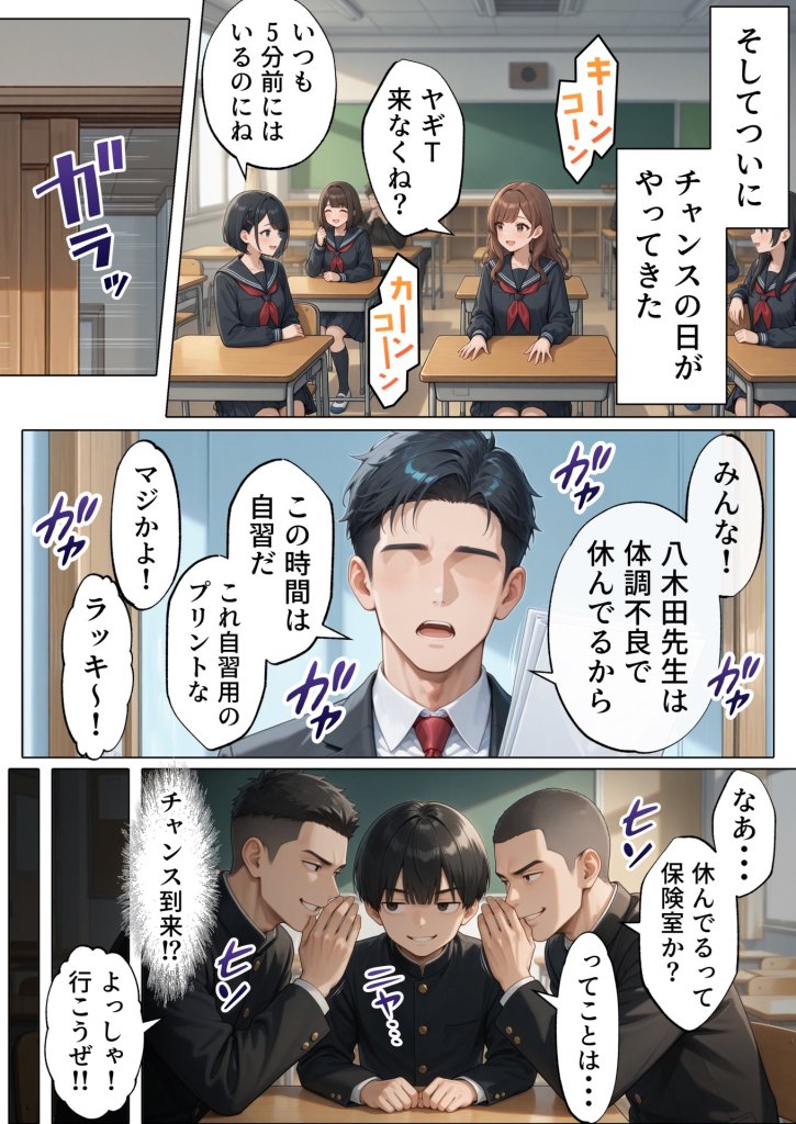 【エロ漫画】ジト目で地味な巨乳の担任を孕ませたい 担当科目:数学 バレー部顧問 独身 愛称:シズちゃん・ヤギT(30歳)