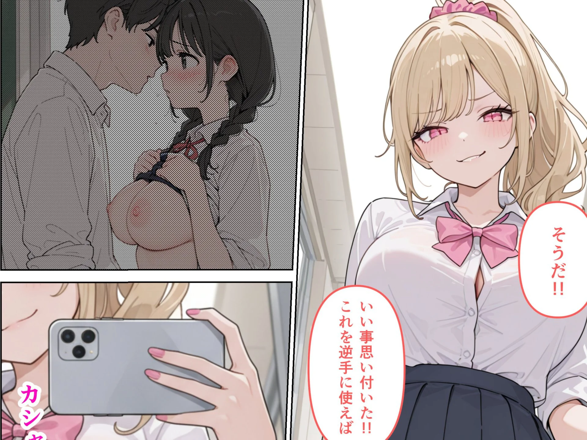 【エロ漫画】彼女の知らないところでギャルに毎日精子を搾り取られている件