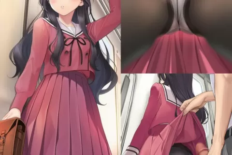 【二次エロ】和栗薫子に電車内でぶっかけ痴◯エロ画像
