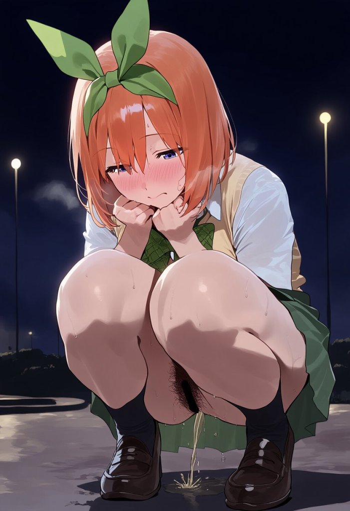 【二次エロ】五つ子ちゃんと夜の公園で放尿プレイ♥