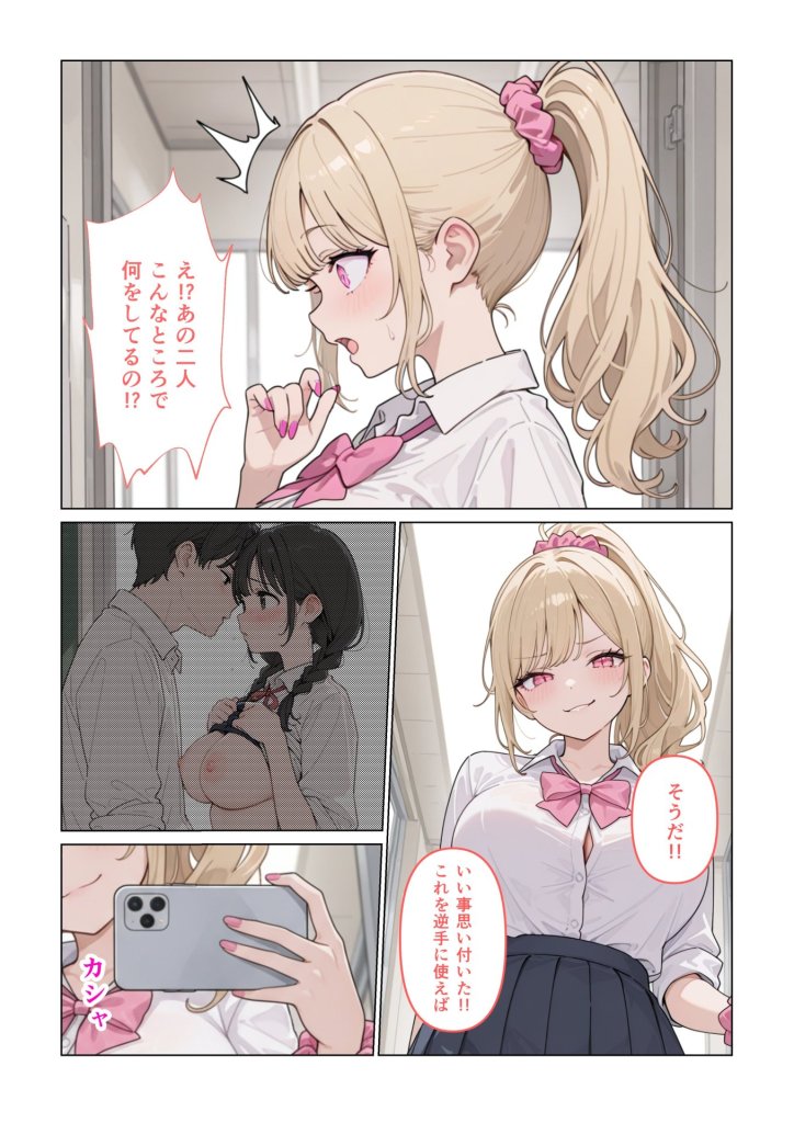 【エロ漫画】彼女の知らないところでギャルに毎日精子を搾り取られている件