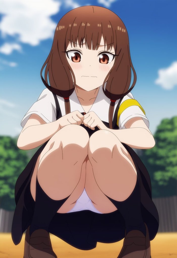 【二次エロ】女の子のしゃがみパンチラを拝もう 7枚目