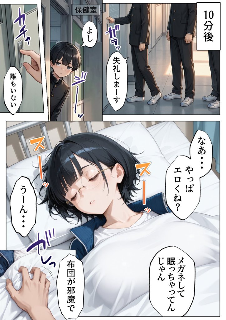 【エロ漫画】ジト目で地味な巨乳の担任を孕ませたい 担当科目:数学 バレー部顧問 独身 愛称:シズちゃん・ヤギT(30歳)