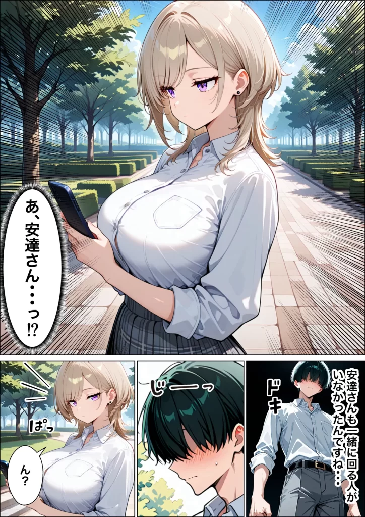 【エロ漫画】童貞陰キャの僕がクールギャルとマジックミラー車で生ハメセックスした話