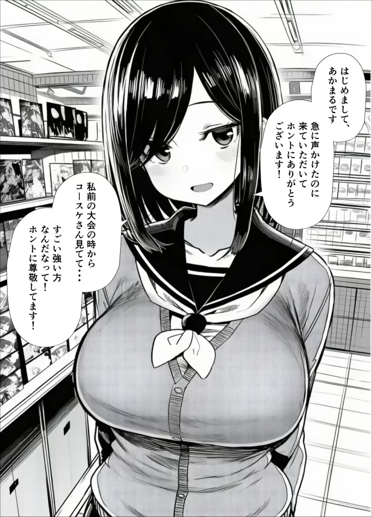 【エロ漫画】SNSで知り合ったカードゲーム女子がSSR美少女だった件
