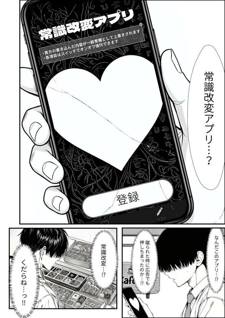 【エロ漫画】クラスでいじめられている俺、常識改変アプリで学園トップカーストの女子や女教師たちを俺専用の完全同意ハーレム中出し奴●に