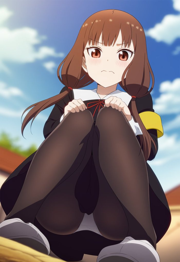 【二次エロ】女の子のしゃがみパンチラを拝もう 2枚目