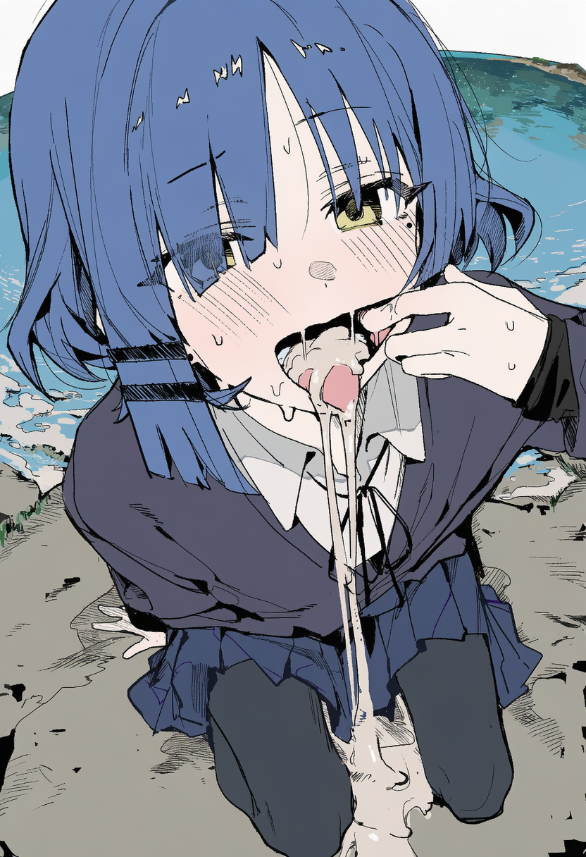 【画像】山田リョウの華奢なカラダで精子いっぱい出すエロ画像