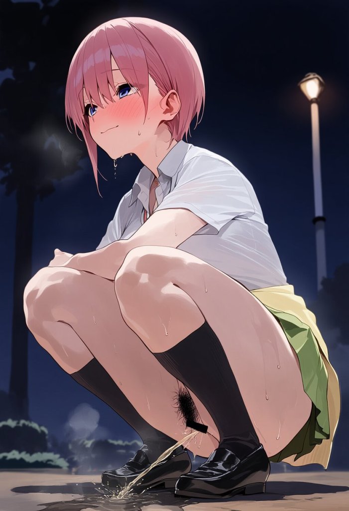 【二次エロ】五つ子ちゃんと夜の公園で放尿プレイ♥