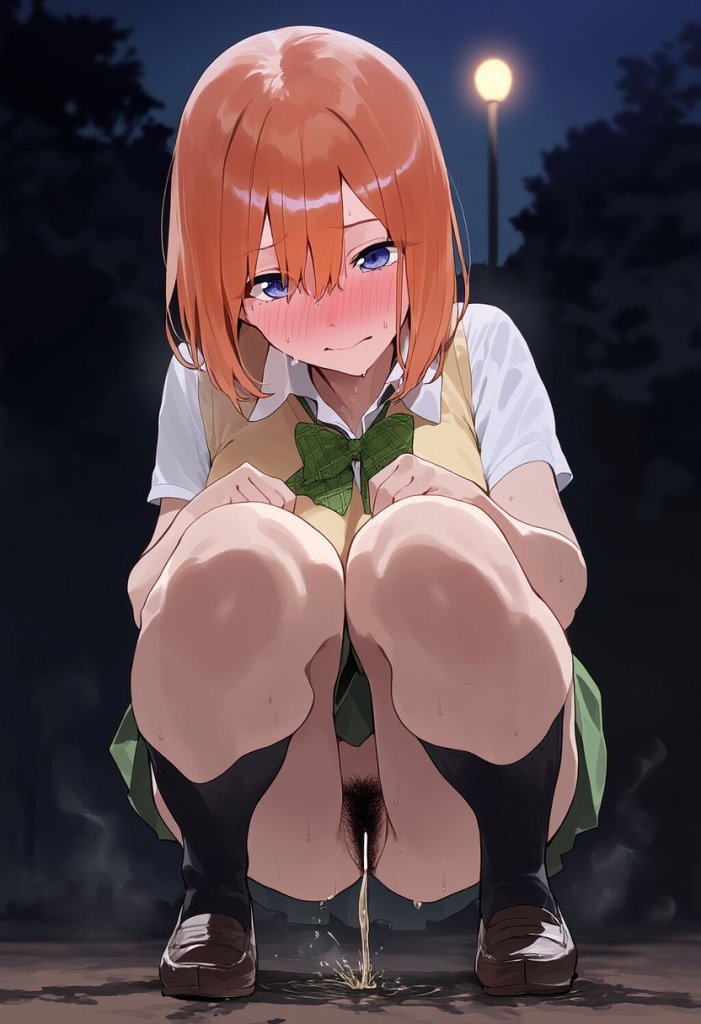 【二次エロ】五つ子ちゃんと夜の公園で放尿プレイ♥