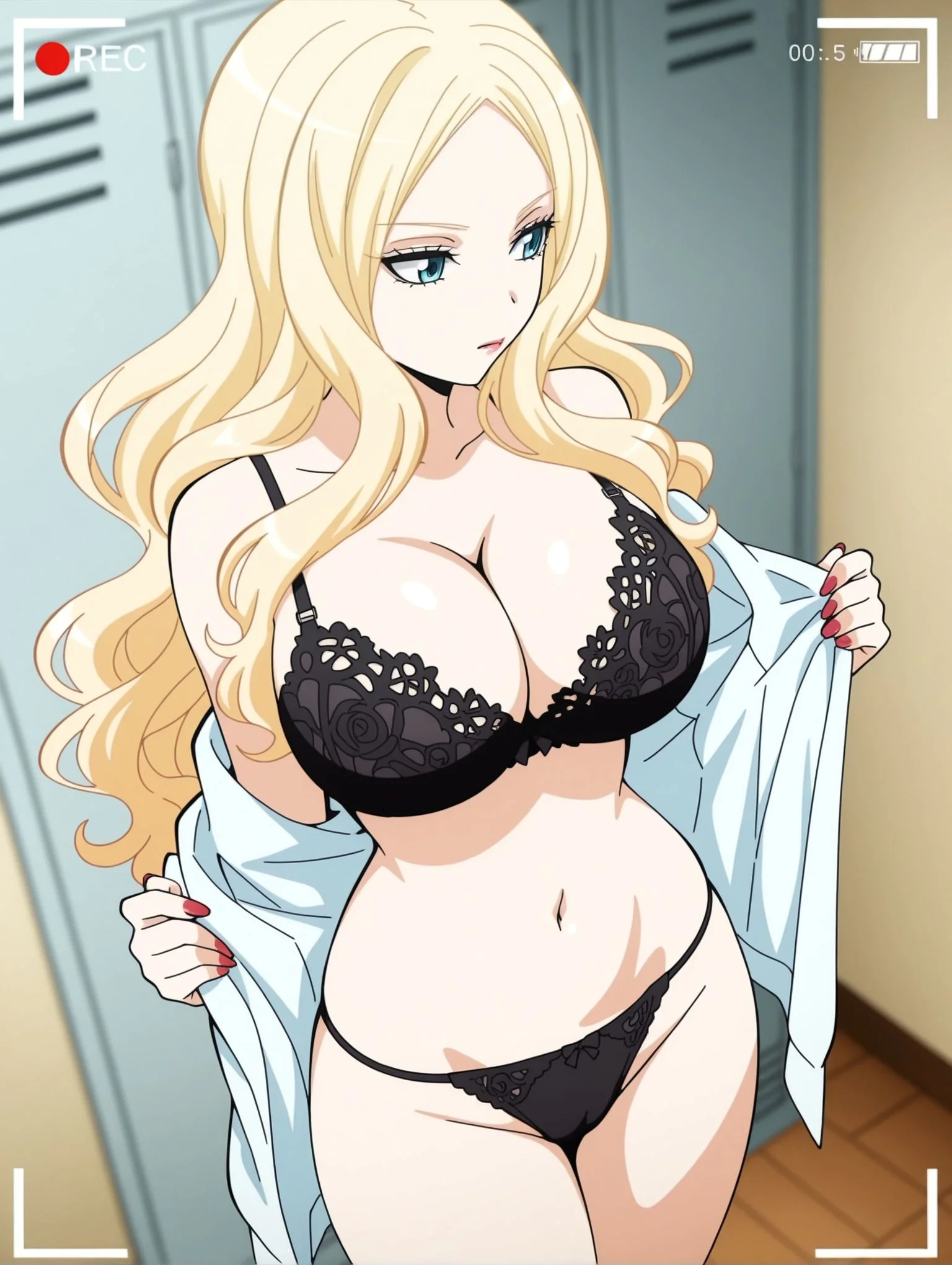 【画像】ビッチ先生を盗撮してエッロい黒下着でシコシコしたいエロ画像