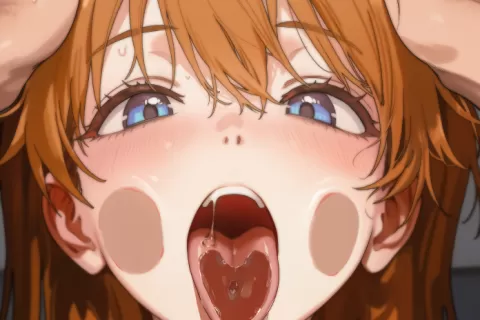 【画像】アスカの舌を味わいたい画像集