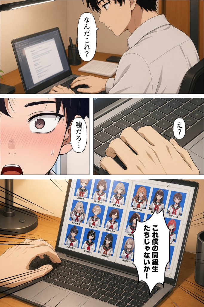 【エロ漫画】指名は卒アルの中で  卒業アルバムに載っている元同級生しか在籍していないデリヘル店