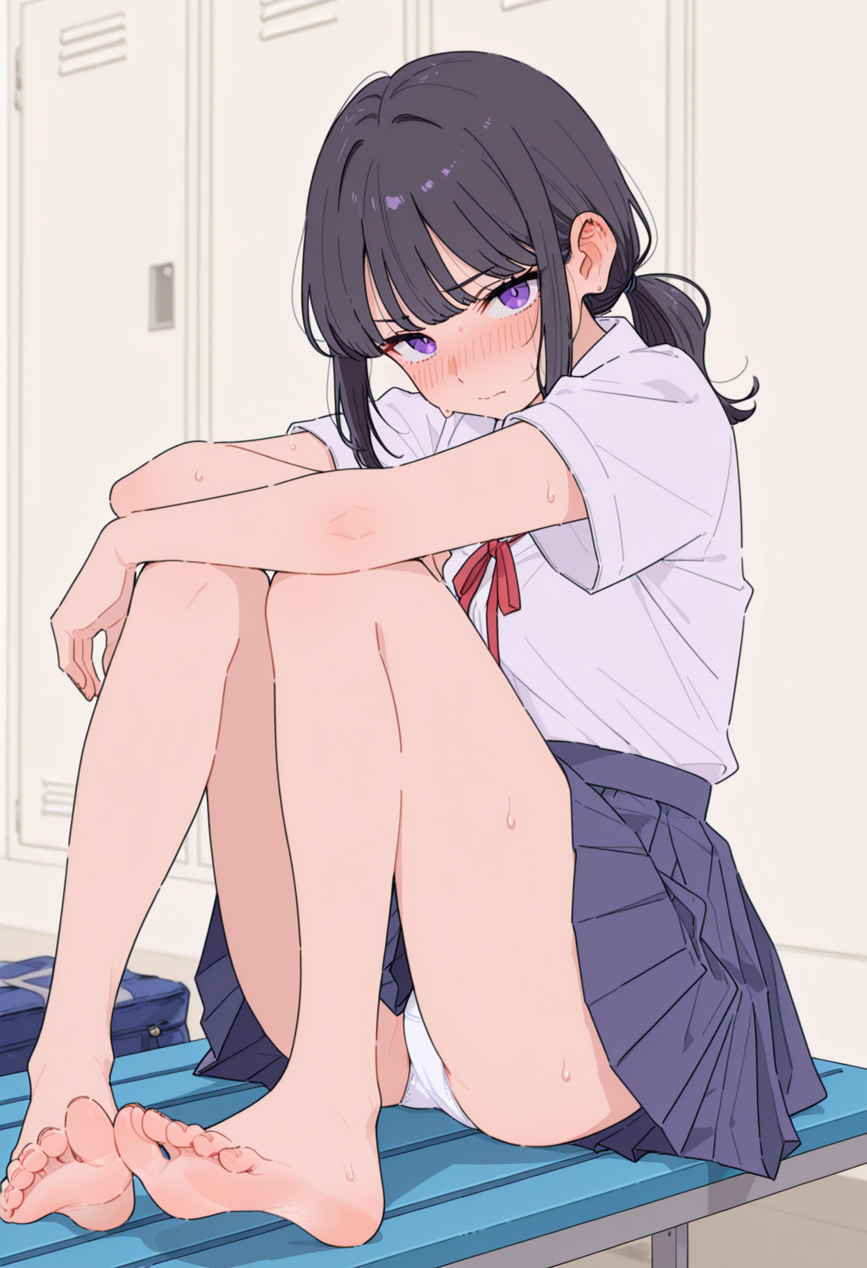 陸上女子足コキ 制服 (3/8)
