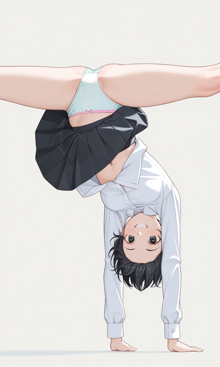 女の子の秘密:逆立ち (2/3)