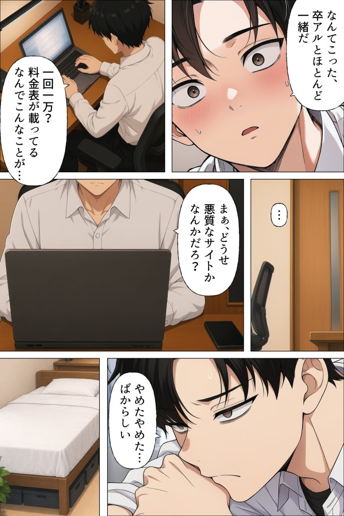 【エロ漫画】指名は卒アルの中で  卒業アルバムに載っている元同級生しか在籍していないデリヘル店