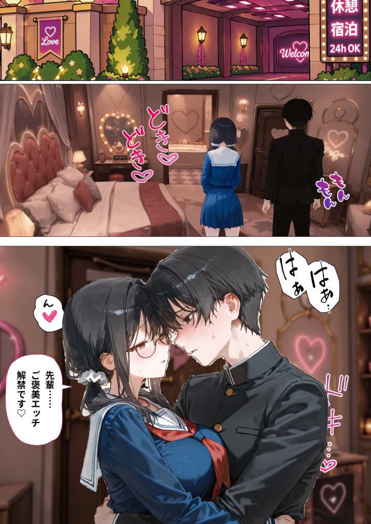 【エロ漫画】部活の清楚後輩となし崩しで処女童貞エッチしたら、実はドスケベだった2〜2週間我慢したらご褒美生エッチ〜