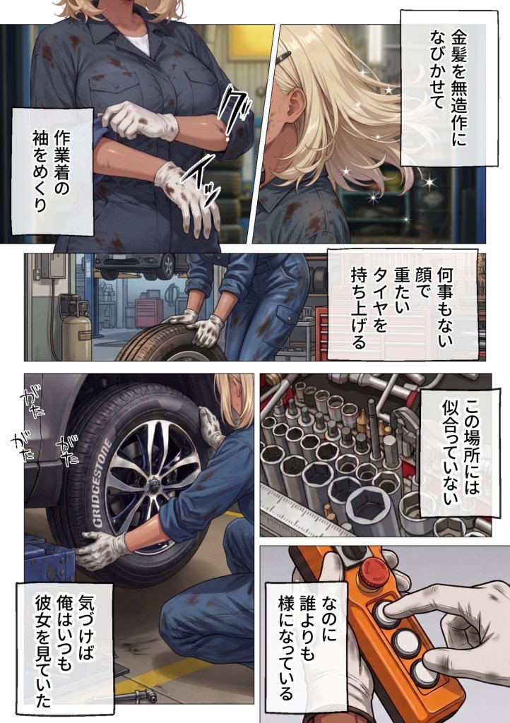 【エロ漫画】整備工場の爆乳ギャル先輩が実はエロ配信者だった話 〜新人整備士の俺だけが知る彼女の秘密〜 2ページ目
