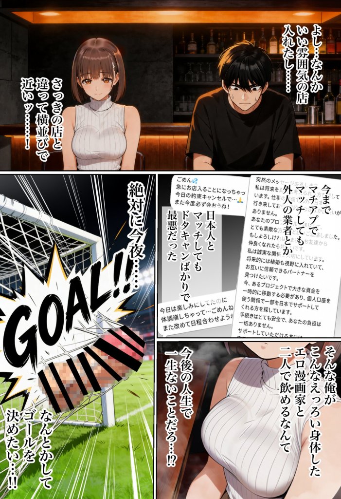 【エロ漫画】マチアプでコミケ帰りのムチムチ女エロ漫画家とマッチして、エロ漫画みたいなセックスした話www
