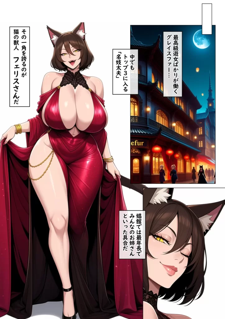 【エロ漫画】思ってたのと違う異世界召喚〜娼館でメスケモ熟女たちの性処理ペットになってしまった話〜