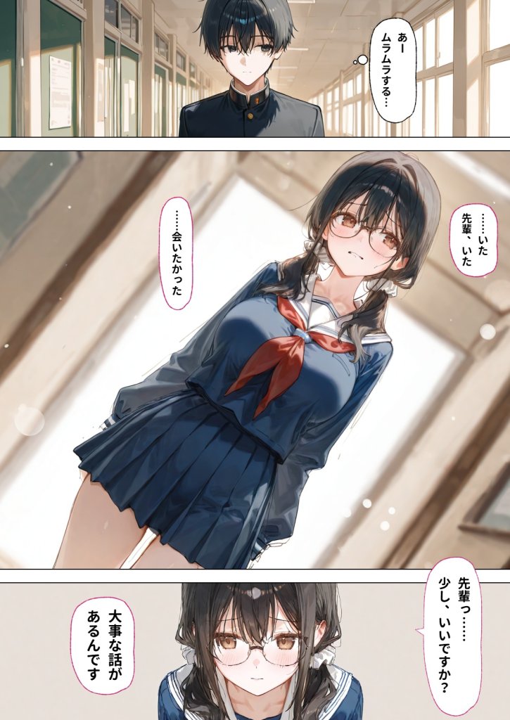 【エロ漫画】部活の清楚後輩となし崩しで処女童貞エッチしたら、実はドスケベだった2〜2週間我慢したらご褒美生エッチ〜