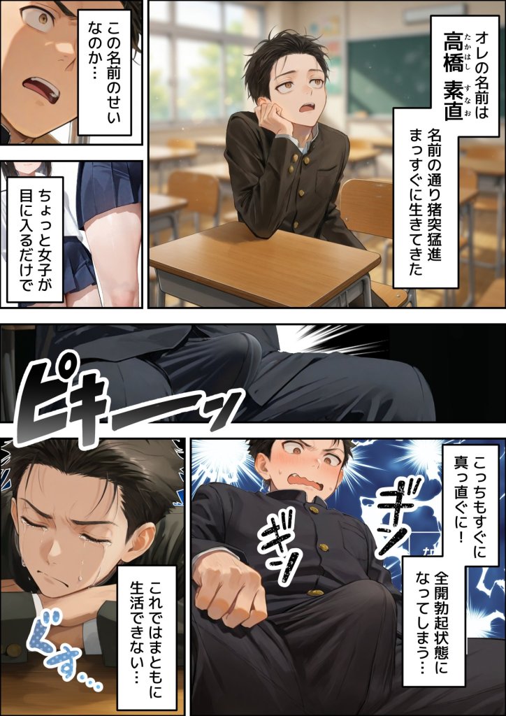 【エロ漫画】誰でもヤレると噂の人妻(36)がクラスのツンデレ委員長の母親だった件〜母娘3Pイチャラブ濃厚えっちで童貞卒業 1ページ目