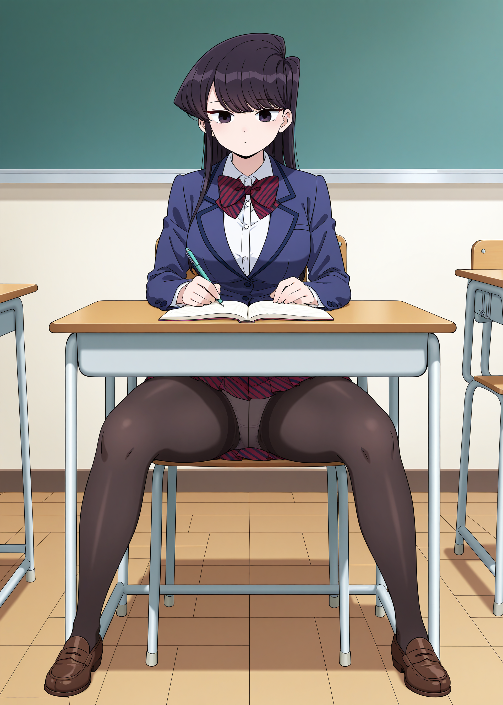 古見さんの机の下パンチラ (3/6)