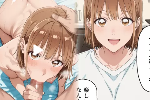 【二次エロ】千夏先輩の元カレとのハメ撮りを見つけてしまった…