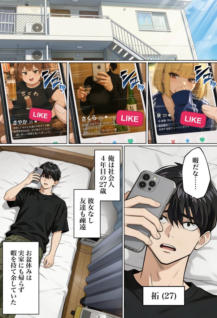 【エロ漫画】マチアプでコミケ帰りのムチムチ女エロ漫画家とマッチして、エロ漫画みたいなセックスした話www