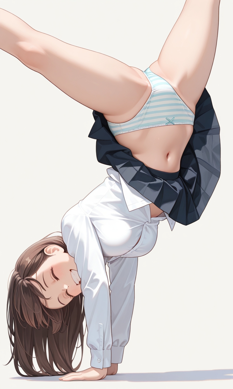 女の子の秘密:逆立ち (1/3)
