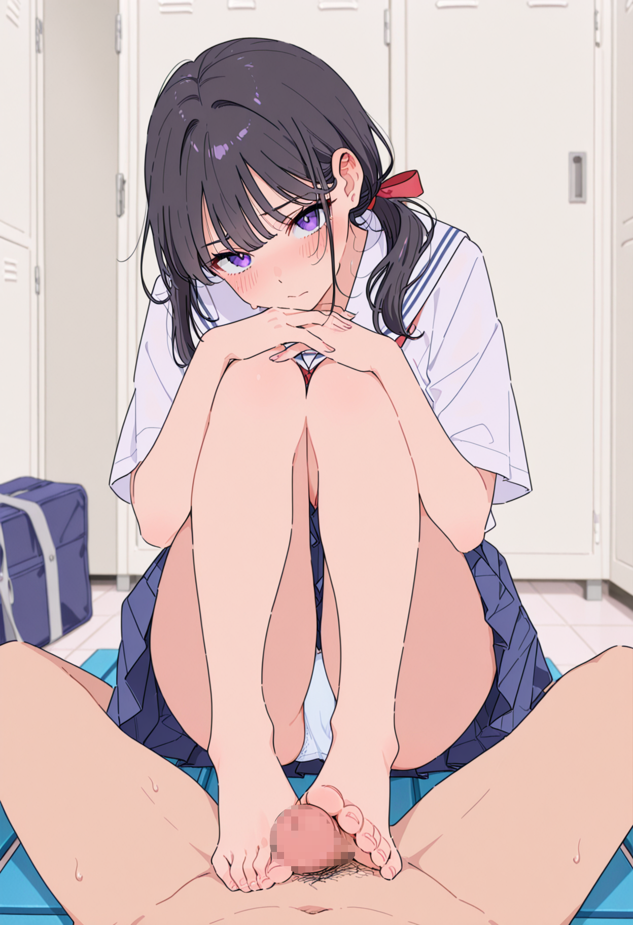 陸上女子足コキ 制服 (6/8)